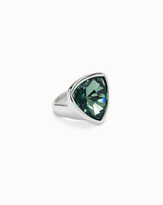Anello UNOde50 Sterling Triangolare Verde