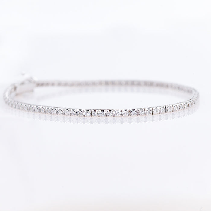 BRACCIALE TENNIS ORO BIANCO E DIAMANTI