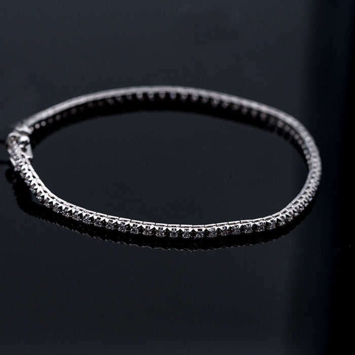 BRACCIALE TENNIS ORO BIANCO E DIAMANTI