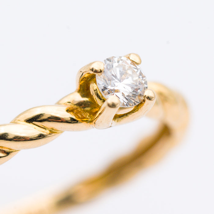 RE CARLO-ANELLO ORO GIALLO E DIAMANTE  NATURALE