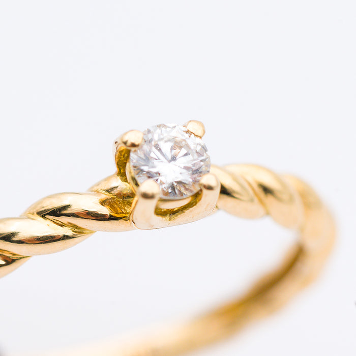 RE CARLO-ANELLO ORO GIALLO E DIAMANTE  NATURALE