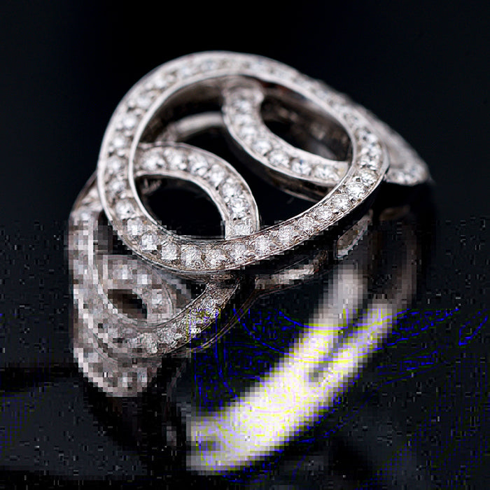 RE CARLO-ANELLO ORO BIANCO E DIAMANTI NATURALI