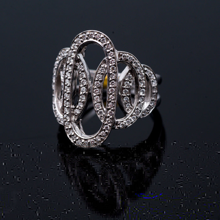 RE CARLO-ANELLO ORO BIANCO E DIAMANTI NATURALI