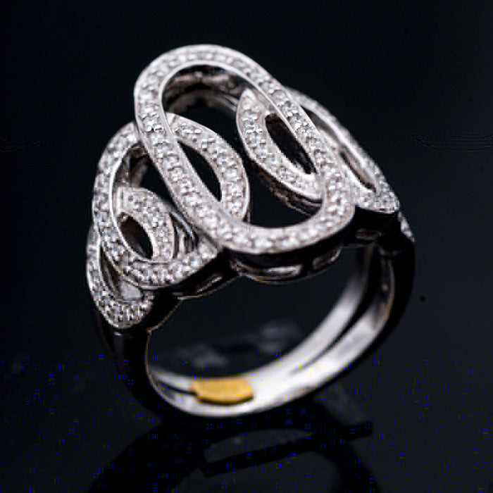 RE CARLO-ANELLO ORO BIANCO E DIAMANTI NATURALI