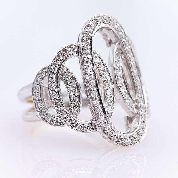 RE CARLO-ANELLO ORO BIANCO E DIAMANTI NATURALI