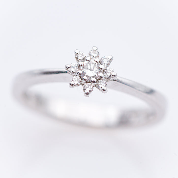 GIORGIO VISCONTI-ANELLO DONNA IN ORO BIANCO E DIAMANTI NATURALI