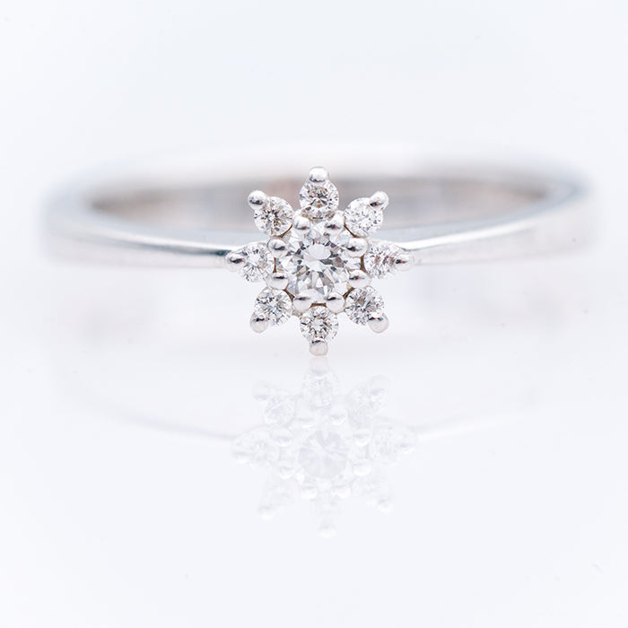 GIORGIO VISCONTI-ANELLO DONNA IN ORO BIANCO E DIAMANTI NATURALI