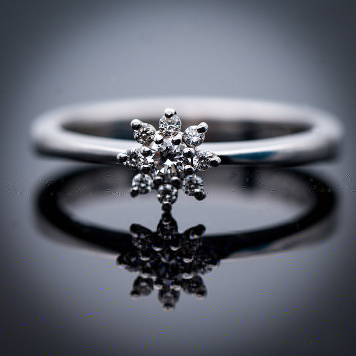 GIORGIO VISCONTI-ANELLO DONNA IN ORO BIANCO E DIAMANTI NATURALI