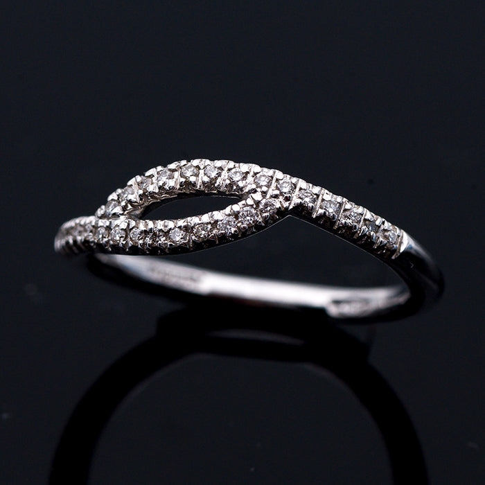 IPAR-ANELLO DONNA ORO BIANCO 18 CARATI-DIAMANTI NATURALI