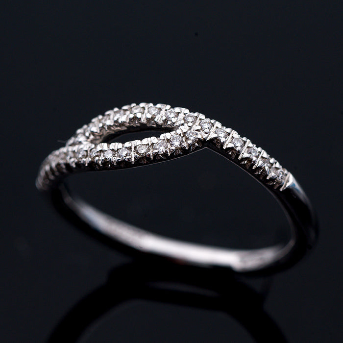 IPAR-ANELLO DONNA ORO BIANCO 18 CARATI-DIAMANTI NATURALI