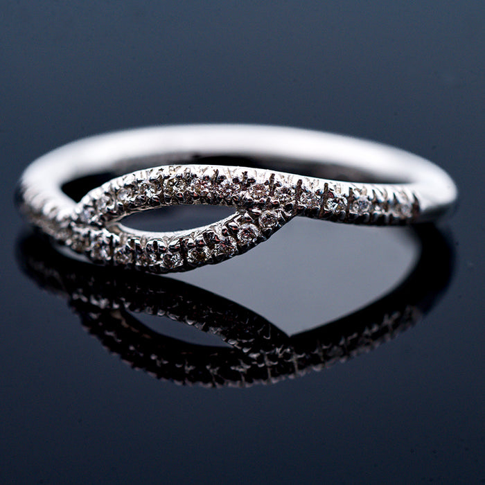 IPAR-ANELLO DONNA ORO BIANCO 18 CARATI-DIAMANTI NATURALI