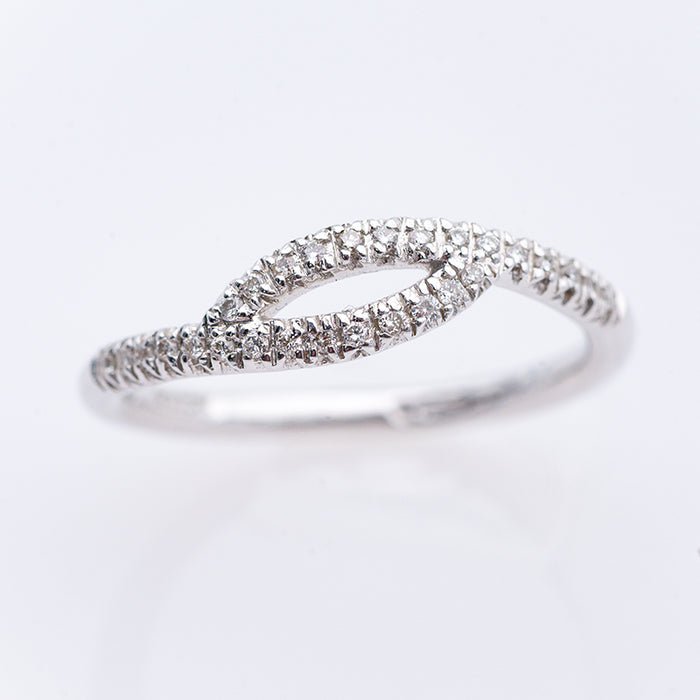 IPAR-ANELLO DONNA ORO BIANCO 18 CARATI-DIAMANTI NATURALI