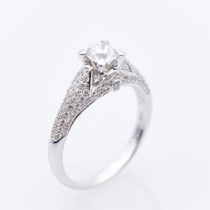 DONNA ORO-ANELLO ORO BIANCO E DIAMANTI NATURALI