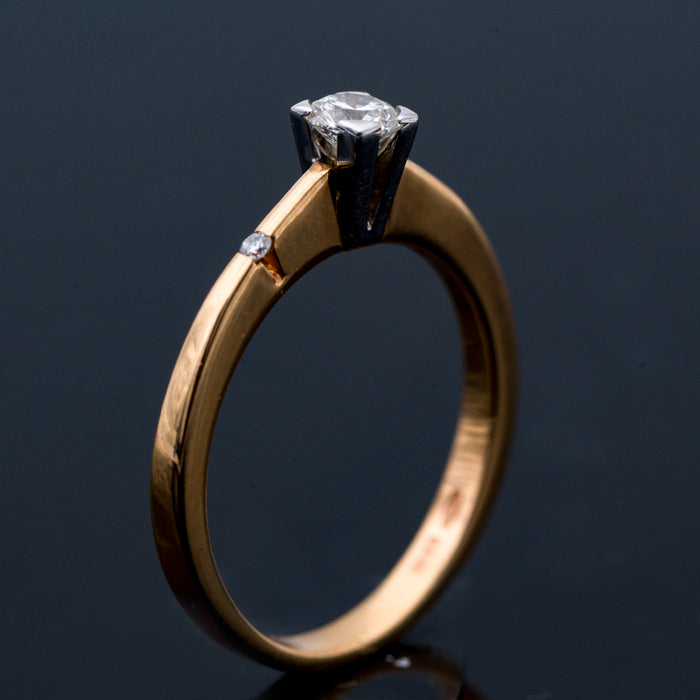 DAVITE E DELUCCHI-ANELLO DONNA IN ORO ROSA E DIAMANTE NATURALE