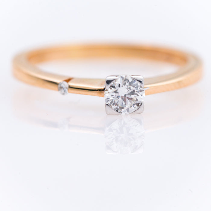 DAVITE E DELUCCHI-ANELLO DONNA IN ORO ROSA E DIAMANTE NATURALE