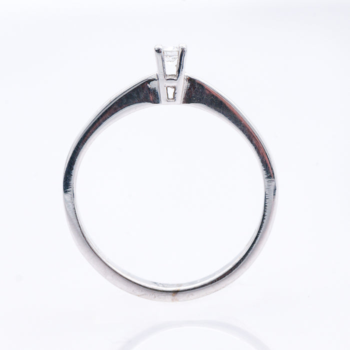 ANELLO ORO BIANCO 18 CARATI CON DIAMANTE NATURALE