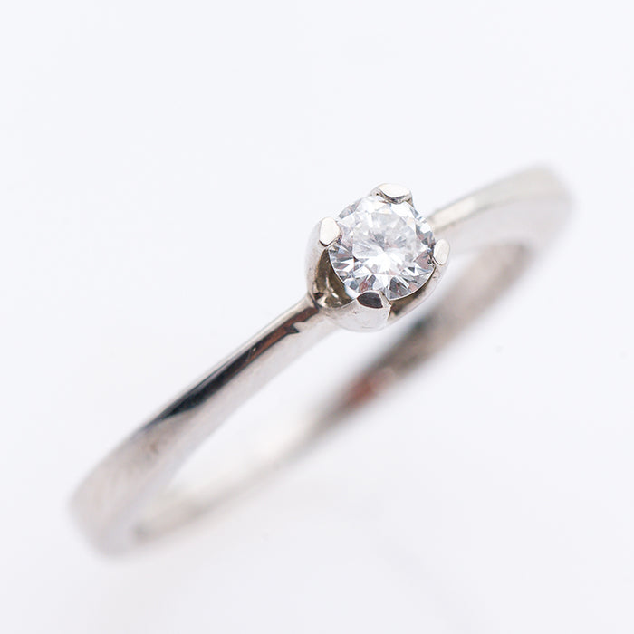 ANELLO DONNA ORO BIANCO E DIAMANTE NATURALE