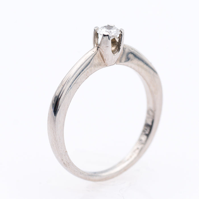 ANELLO DONNA ORO BIANCO E DIAMANTE NATURALE