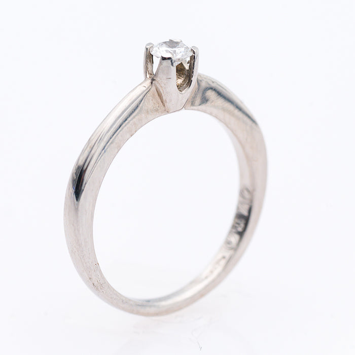 ANELLO DONNA ORO BIANCO E DIAMANTE NATURALE