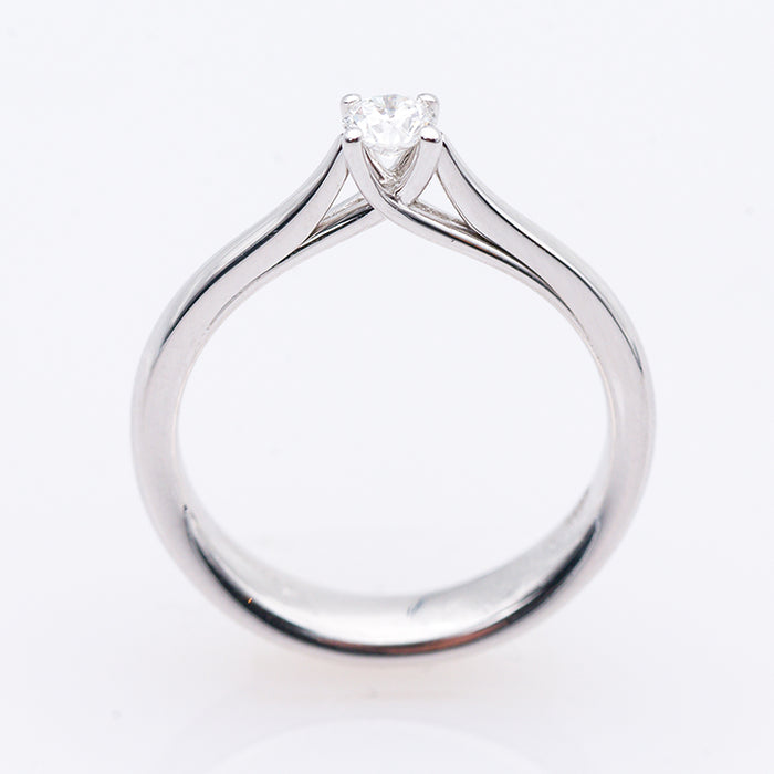 GIORGIO VISCONTI-ANELLO DONNA ORO BIANCO 18 CARATI-DIAMANTE NATURALE