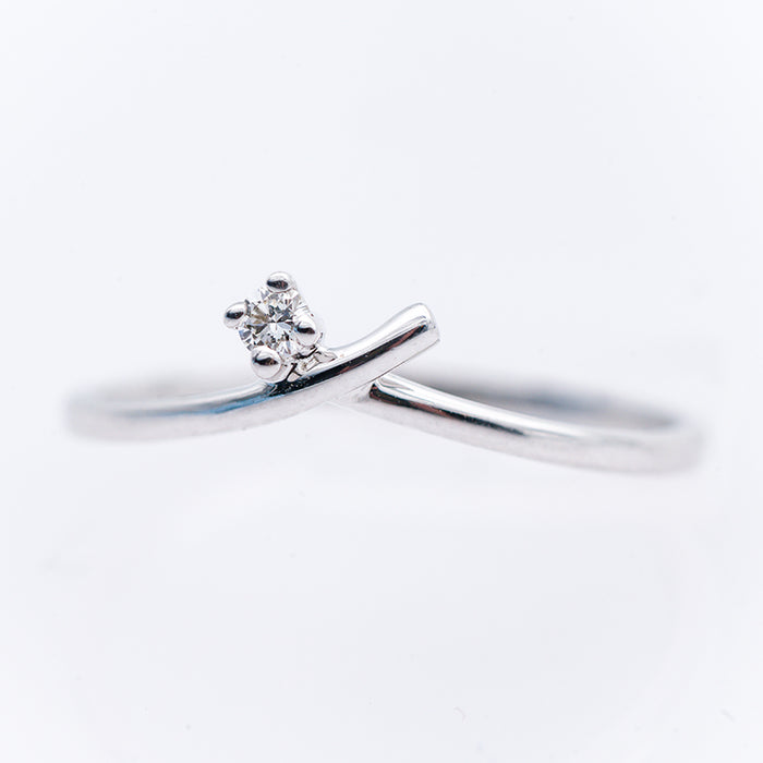 GIORGIO VISCONTI ANELLO DONNA IN ORO BIANCO E DIAMANTE NATURALE