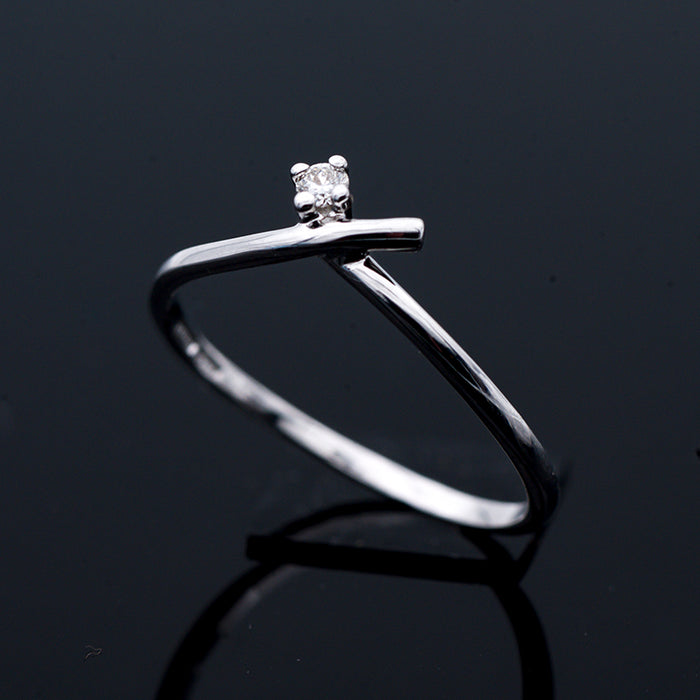 GIORGIO VISCONTI ANELLO DONNA IN ORO BIANCO E DIAMANTE NATURALE