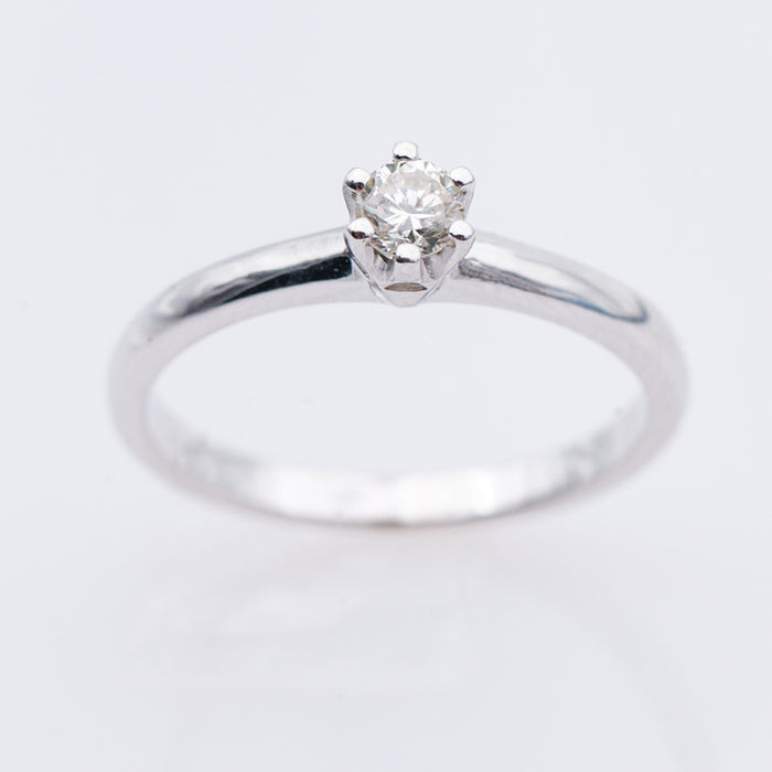 ANELLO DONNA ORO BIANCO 18 CARATI-DIAMANTI NATURALI