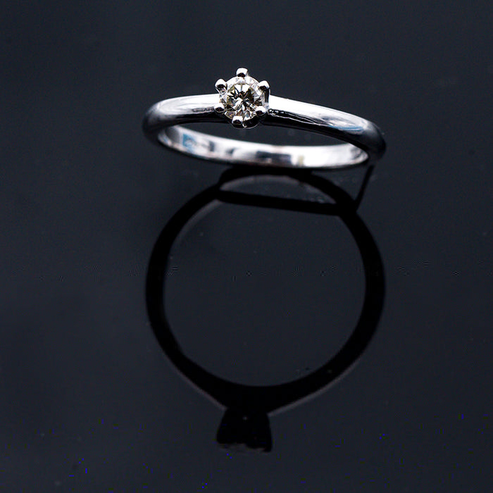 ANELLO DONNA ORO BIANCO 18 CARATI-DIAMANTI NATURALI