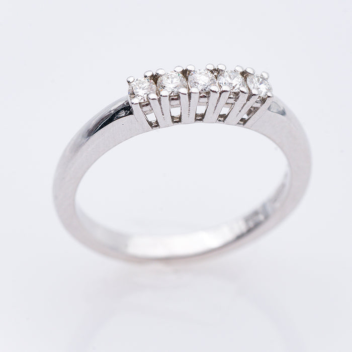 ANELLO DONNA ORO BIANCO 18 CARATI-DIAMANTI NATURALI