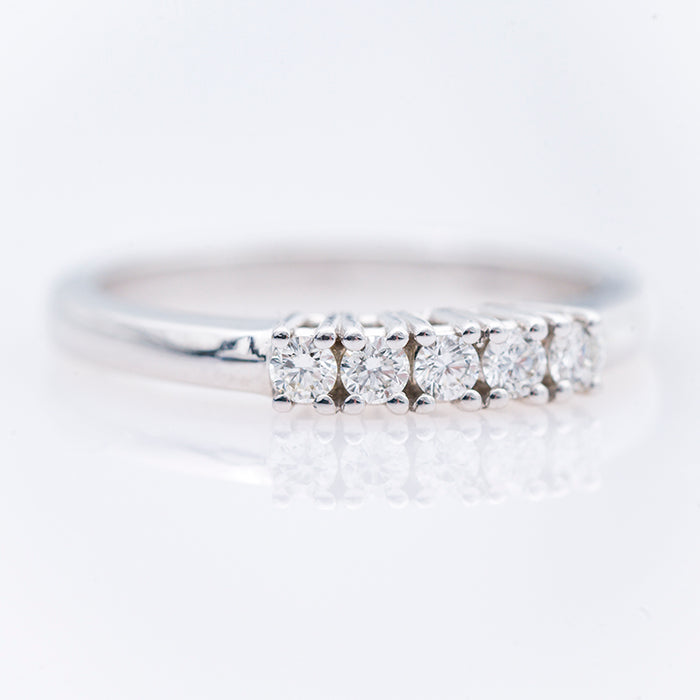 ANELLO DONNA ORO BIANCO 18 CARATI-DIAMANTI NATURALI