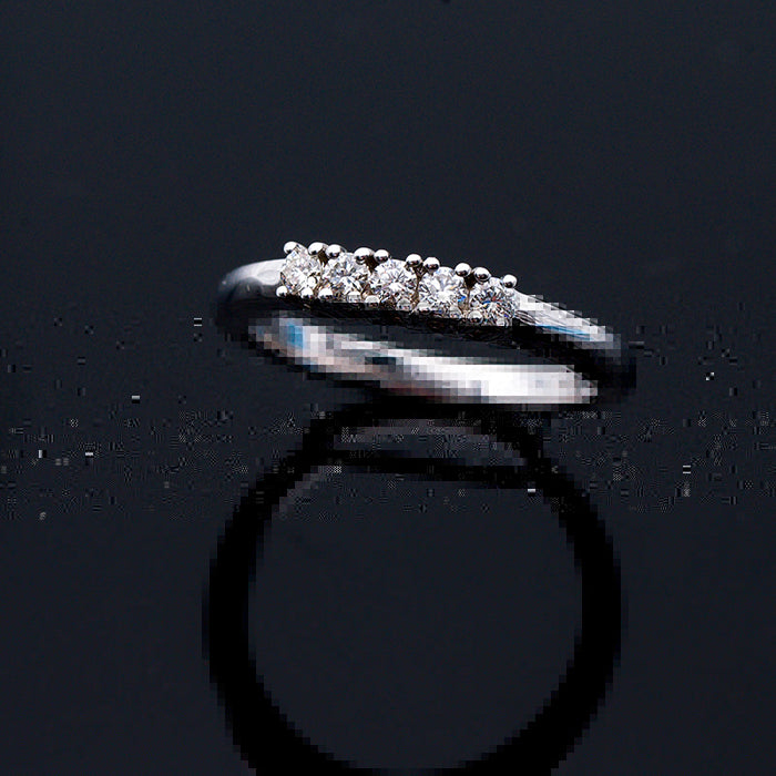 ANELLO DONNA ORO BIANCO 18 CARATI-DIAMANTI NATURALI