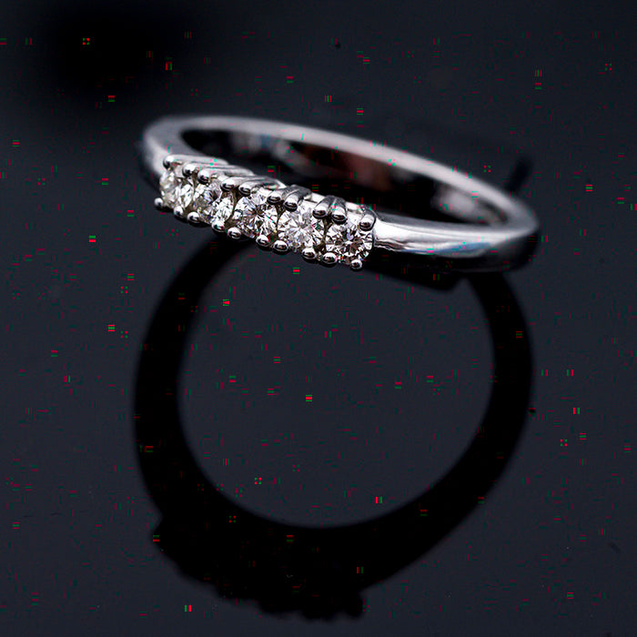 ANELLO DONNA ORO BIANCO 18 CARATI-DIAMANTI NATURALI