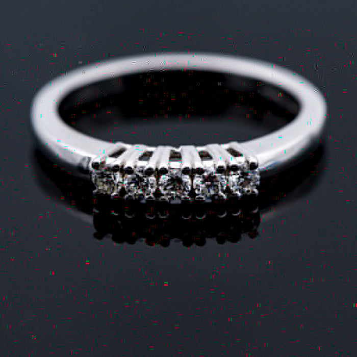 ANELLO DONNA ORO BIANCO 18 CARATI-DIAMANTI NATURALI