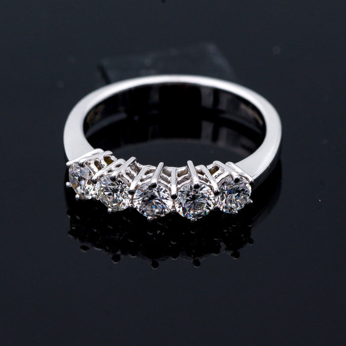 GIORGIO VISCONTI-ANELLO DA DONNA IN ORO BIANCO 18 CARATI E DIAMANTI NATURALI