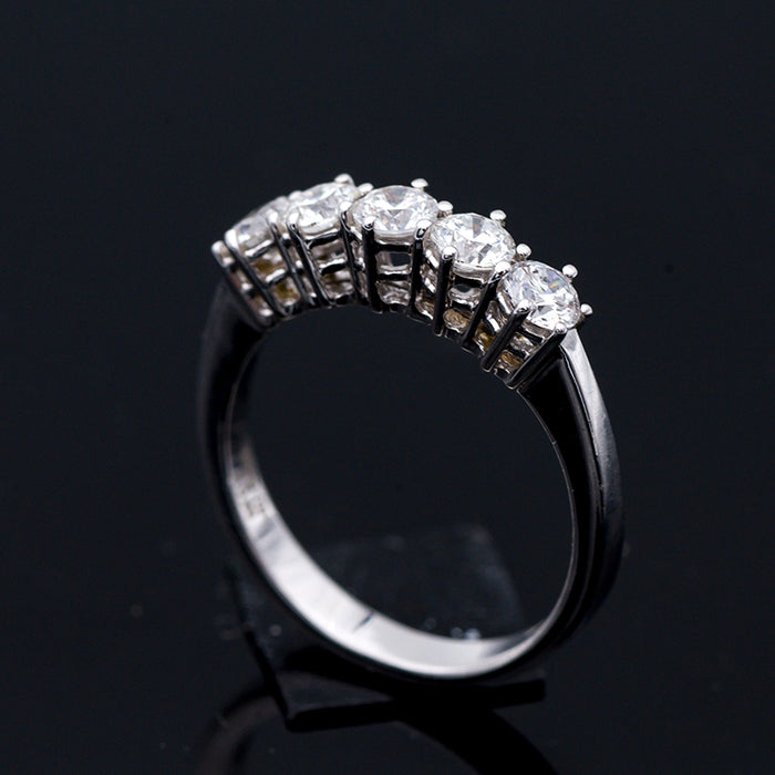 GIORGIO VISCONTI-ANELLO DA DONNA IN ORO BIANCO 18 CARATI E DIAMANTI NATURALI