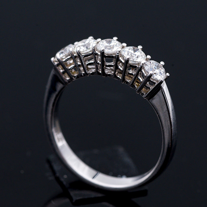 GIORGIO VISCONTI-ANELLO DA DONNA IN ORO BIANCO 18 CARATI E DIAMANTI NATURALI