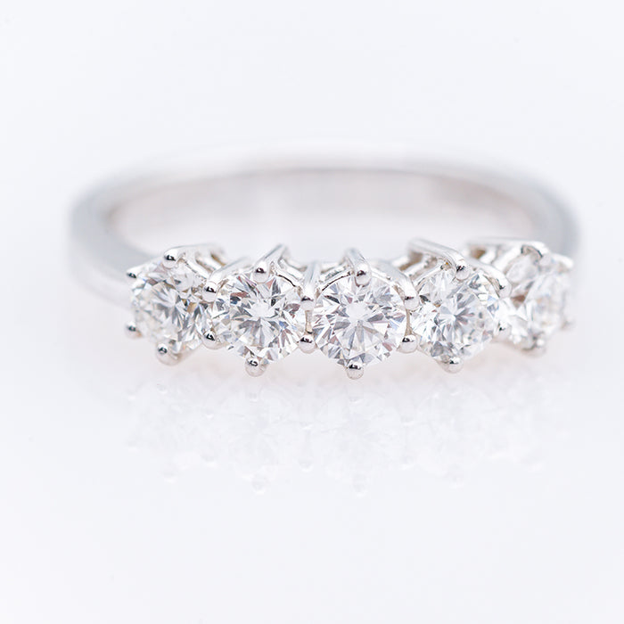 GIORGIO VISCONTI-ANELLO DA DONNA IN ORO BIANCO 18 CARATI E DIAMANTI NATURALI