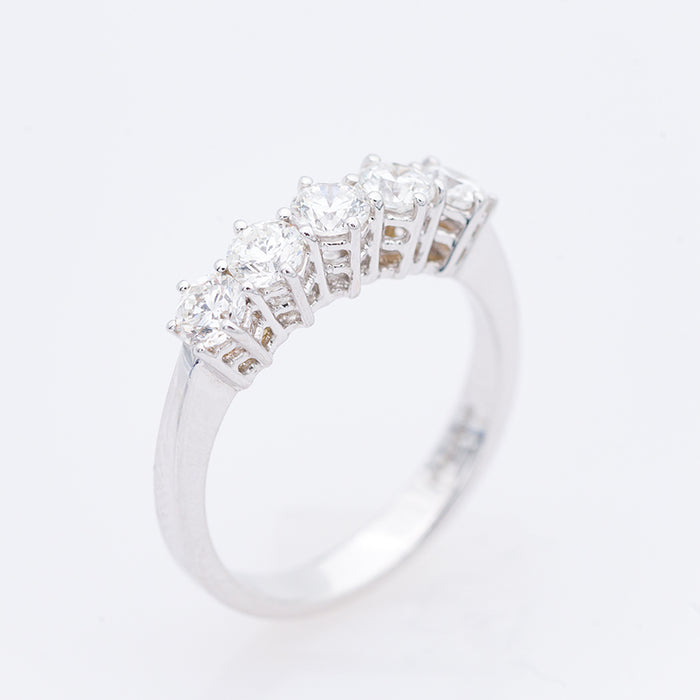 GIORGIO VISCONTI-ANELLO DA DONNA IN ORO BIANCO 18 CARATI E DIAMANTI NATURALI