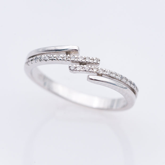 ANELLO DONNA  ORO BIANCO 18 CARATI-DIAMANTI NATURALI