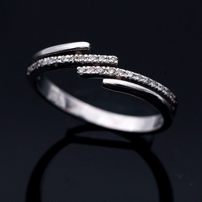 ANELLO DONNA  ORO BIANCO 18 CARATI-DIAMANTI NATURALI