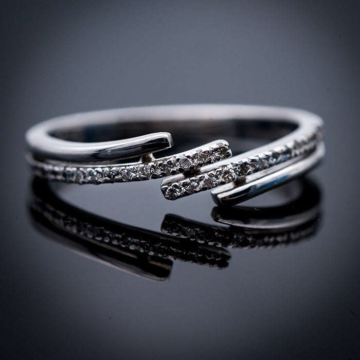 ANELLO DONNA  ORO BIANCO 18 CARATI-DIAMANTI NATURALI