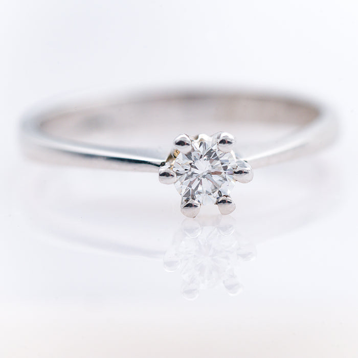 ANELLO DONNA ORO BIANCO 18 CARATI-DIAMANTE NATURALE