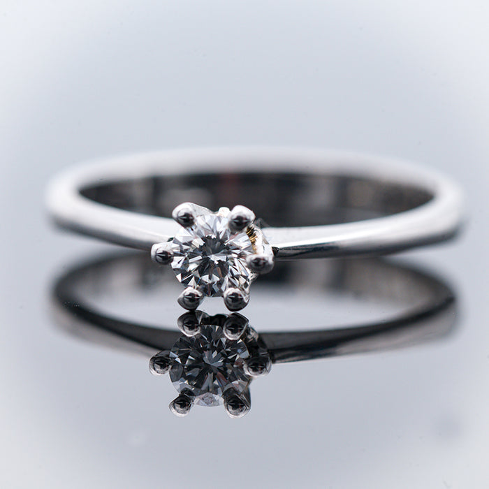 ANELLO DONNA ORO BIANCO 18 CARATI-DIAMANTE NATURALE