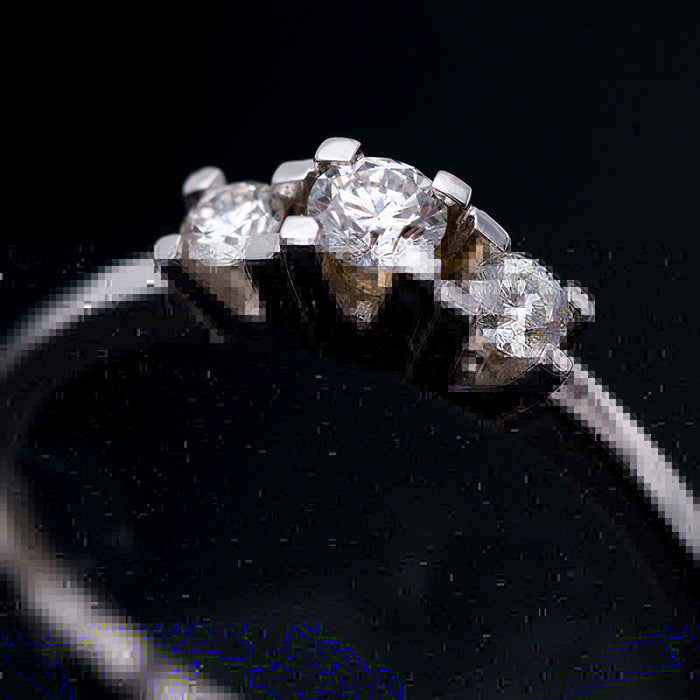 NARDELLI-ANELLO DONNA -ORO BIANCO 18 CARATI-DIAMANTI NATURALI