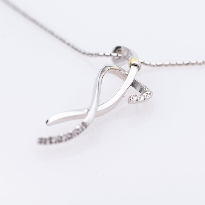 RE CARLO-GIROCOLLO DONNA ORO BIANCO 18 CARATI-DIAMANTI NATURALI