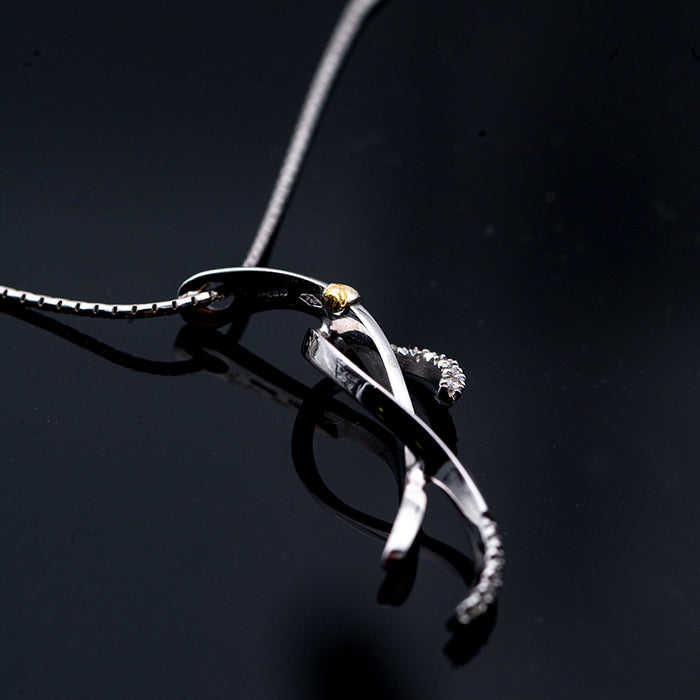 RE CARLO-GIROCOLLO DONNA ORO BIANCO 18 CARATI-DIAMANTI NATURALI