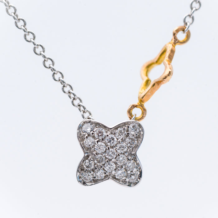 RE CARLO-GIROCOLLO IN ORO BIANCO 18 CARATI-DIAMANTI NATURALI