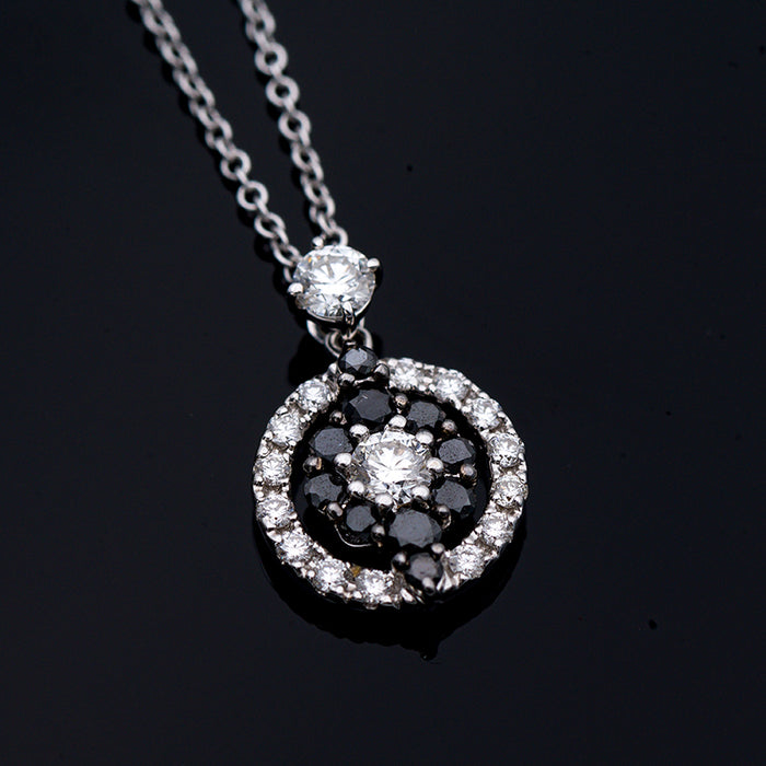 RE CARLO-GIROCOLLO ORO BIANCO 18 CARATI-DIAMANTI NATURALI