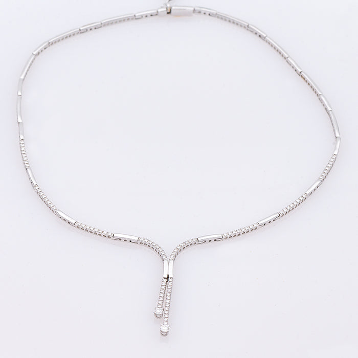 RE CARLO-GIROCOLLO DONNA ORO BIANCO 18 CARATI-DIAMANTI NATURALI