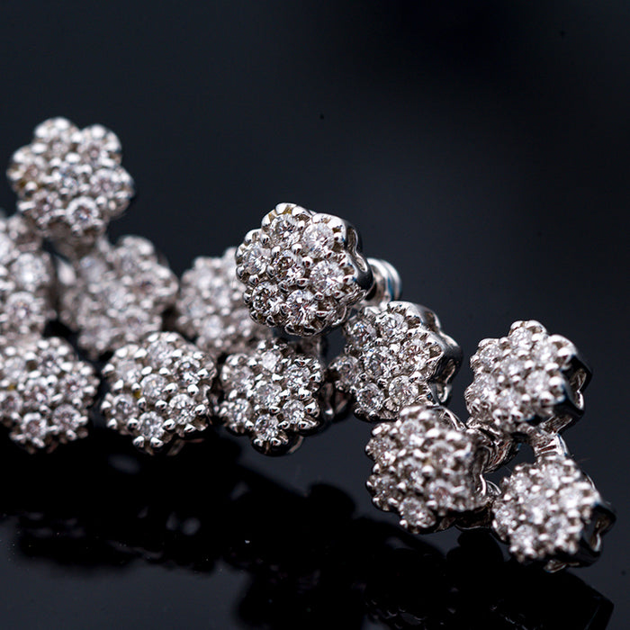 RE CARLO-GIROCOLLO DONNA -ORO BIANCO 18 CARATI-DIAMANTI NATURALI